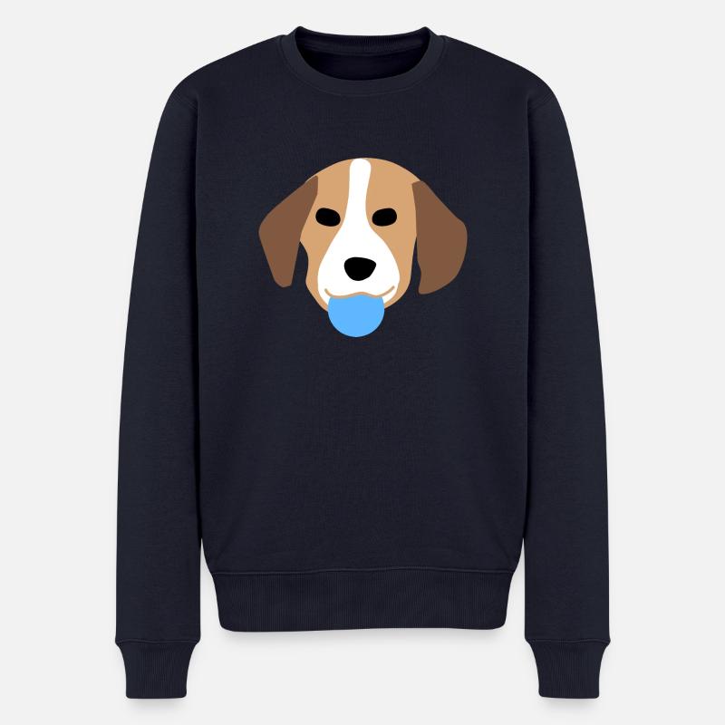 Visage de chiot 3 - Pull Premium bio Homme - bleu marine