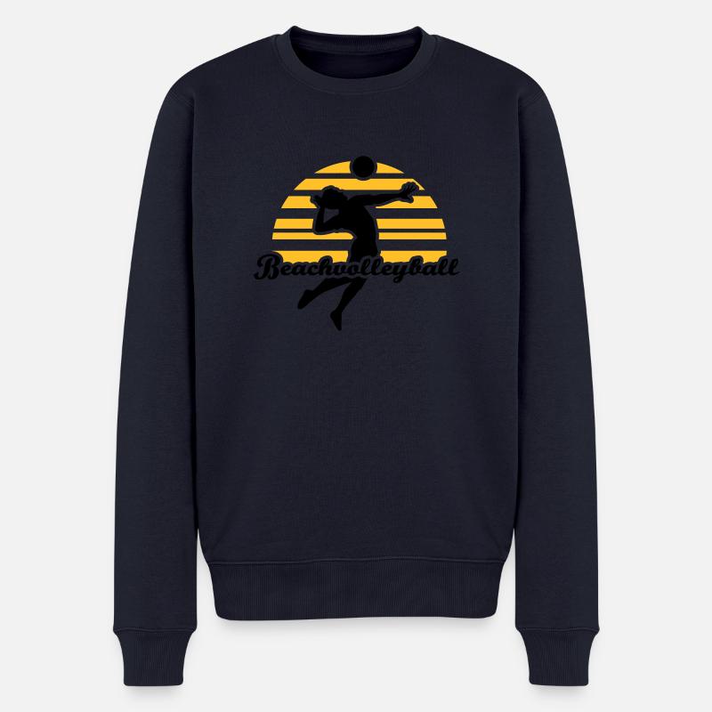 Beachvolleyball - Männer Premium Bio Pullover - Navy