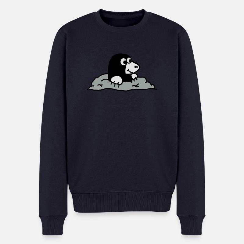 Maulwurf - Männer Premium Bio Pullover - Navy