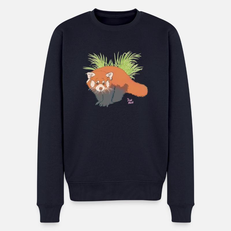 Panda roux - Pull Premium bio Homme - bleu marine