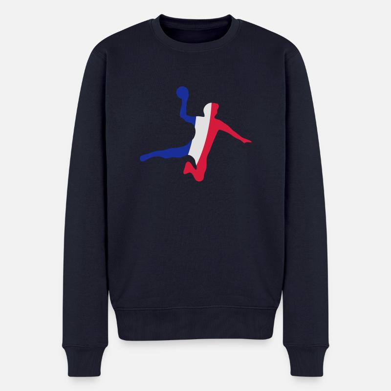 handball frankreich - Männer Premium Bio Pullover - Navy