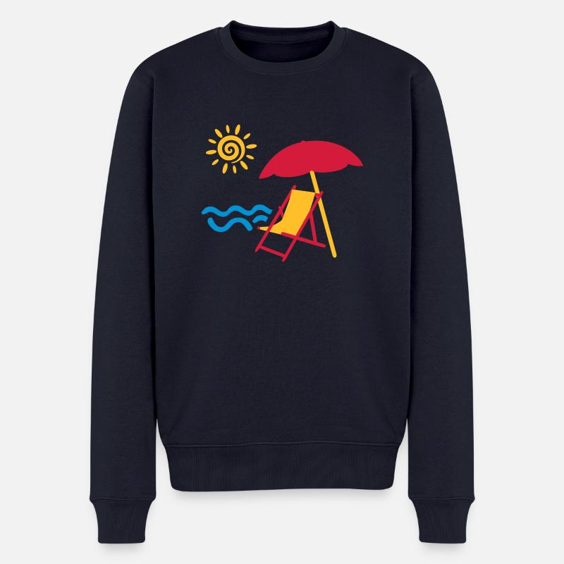 Sommer - Männer Premium Bio Pullover - Navy
