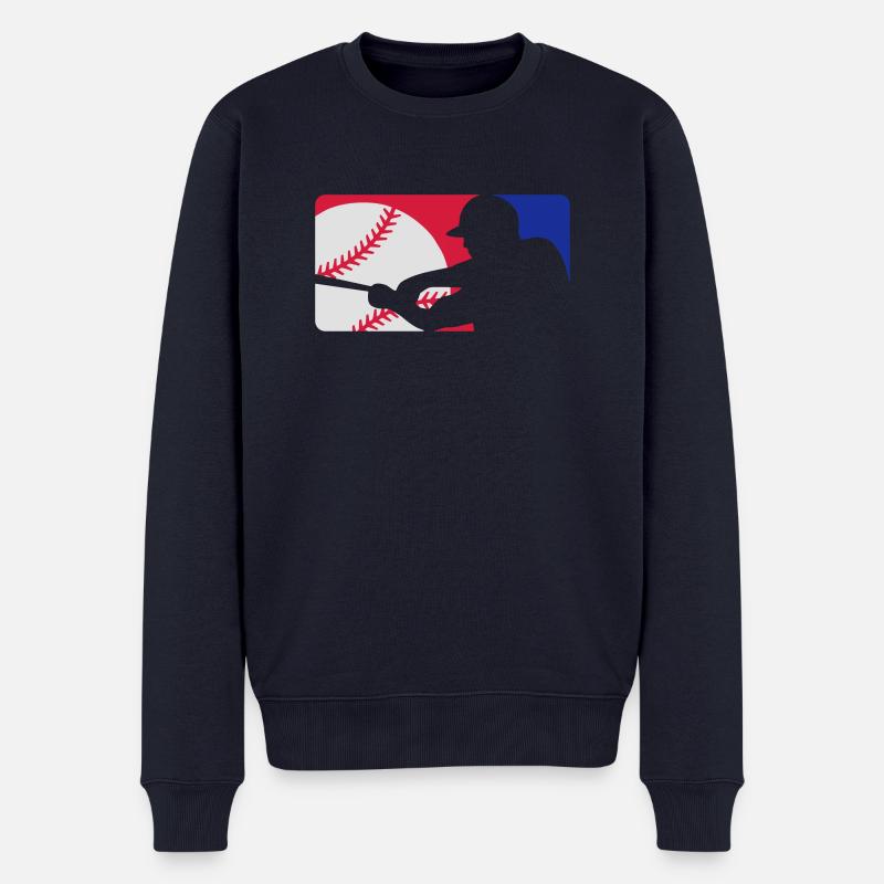 Baseball Player Sign - Männer Premium Bio Pullover - Navy