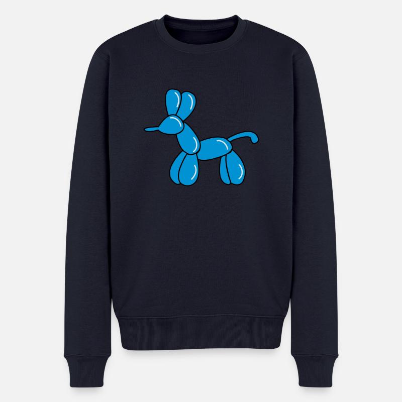 ballon_hund - Männer Premium Bio Pullover - Navy