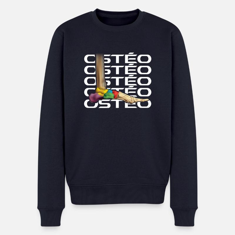 Osteo - Osteopath Geschenk Osteopathie Osteo - Männer Premium Bio Pullover - Navy