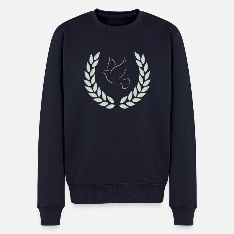 Friede - Männer Premium Bio Pullover - Navy