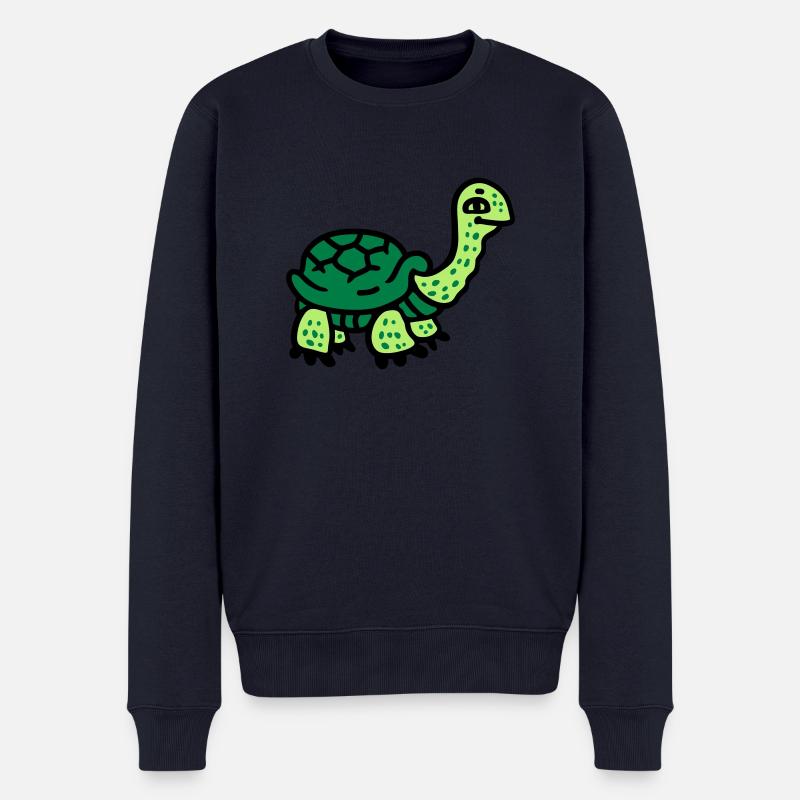 Schildkröte 3 - Männer Premium Bio Pullover - Navy