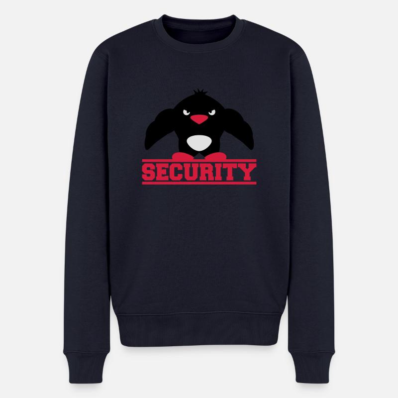 Security Muscle Penguin - Männer Premium Bio Pullover - Navy