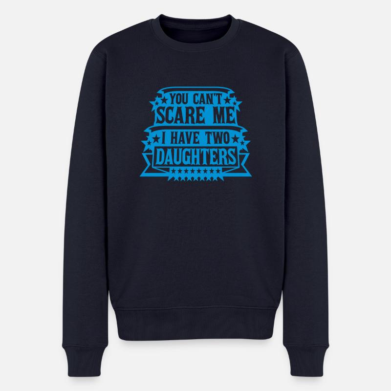 I have two daughters - Männer Premium Bio Pullover - Navy