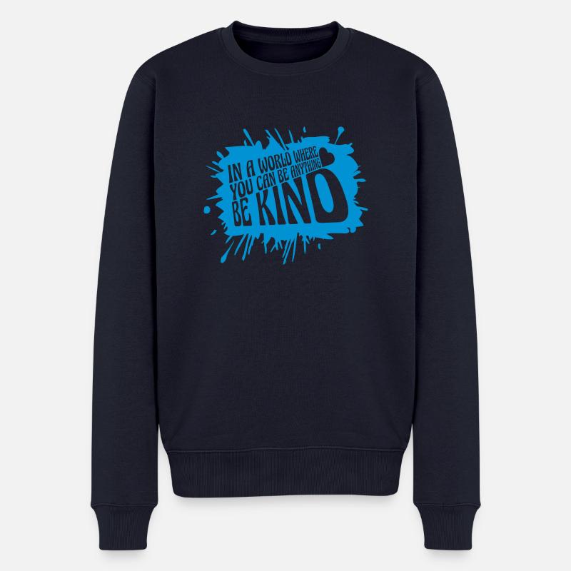 you can be kind - Männer Premium Bio Pullover - Navy