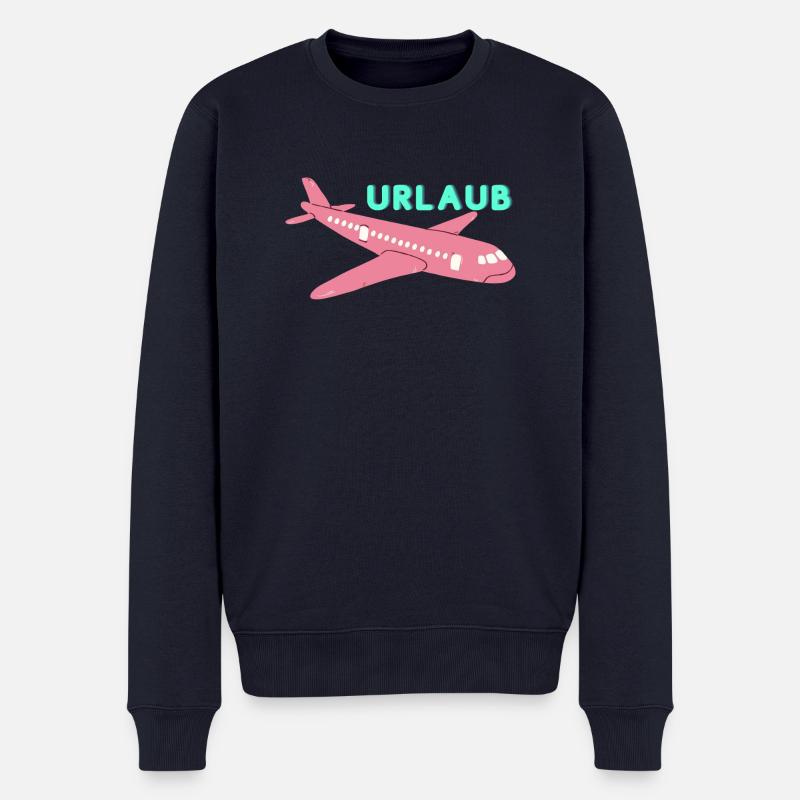 Urlaub - Männer Premium Bio Pullover - Navy