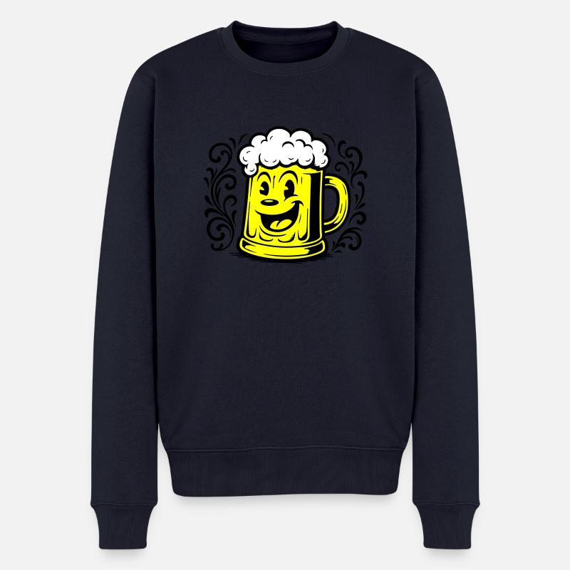 Bière Drôle Bande Dessinée - Pull Premium bio Homme - bleu marine