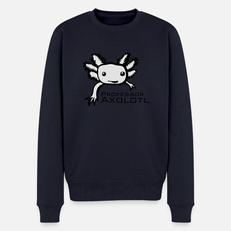 Axolotl - Männer Premium Bio Pullover - Navy