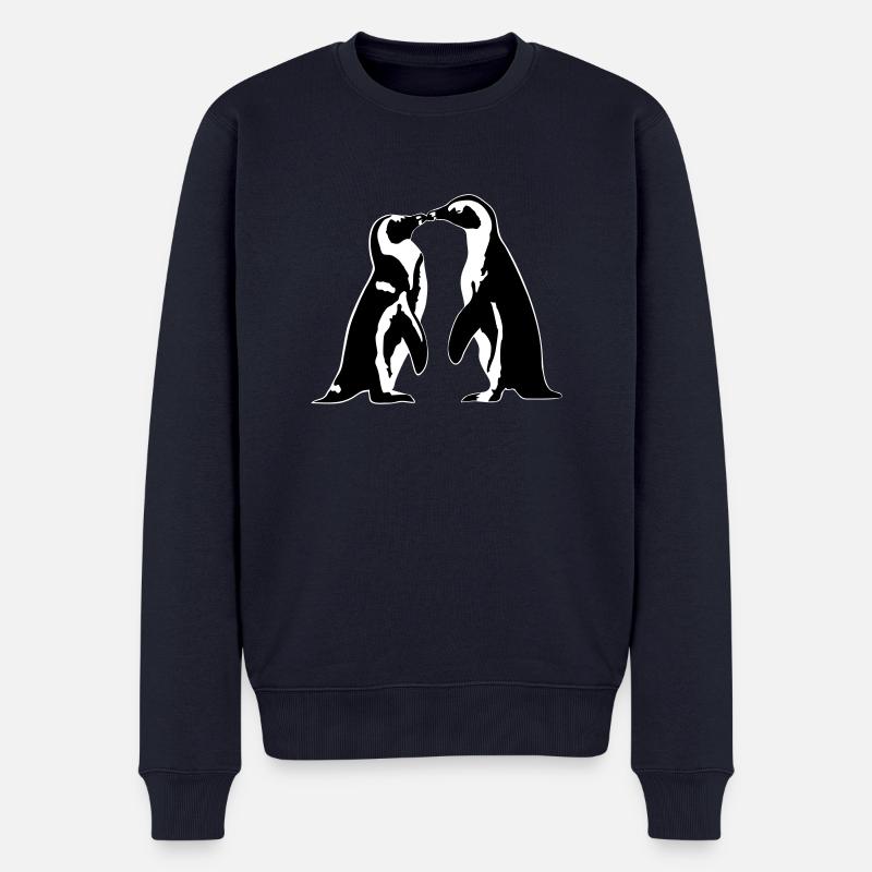 Penguins in love - Pull Premium bio Homme - bleu marine