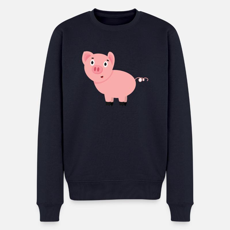 Schwein - Männer Premium Bio Pullover - Navy