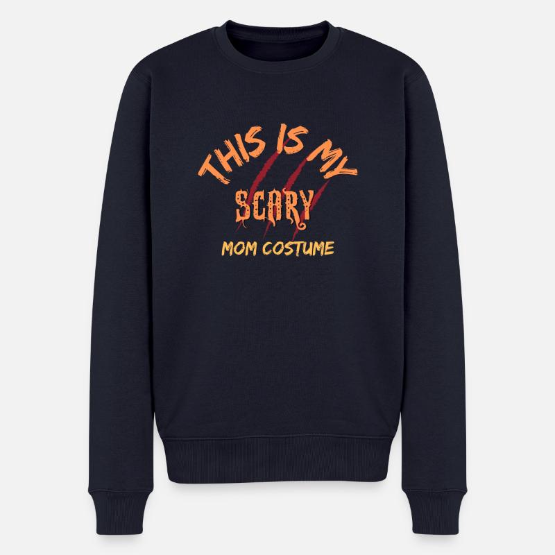 das ist mein gruseliges Mama-Kostüm, Halloween - Männer Premium Bio Pullover - Navy