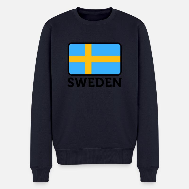 Drapeau national de la Suède - Pull Premium bio Homme - bleu marine