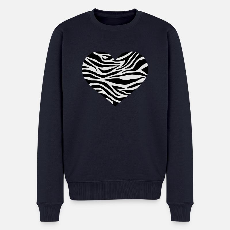 Zebra - Männer Premium Bio Pullover - Navy