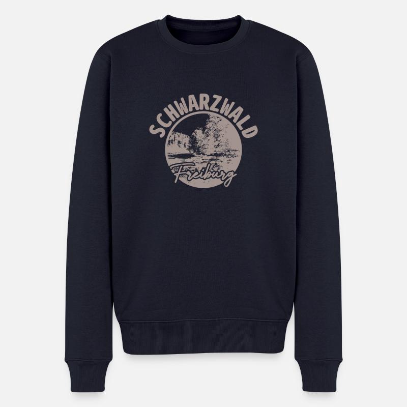 SCHWARZBALD-FREIBURG - Männer Premium Bio Pullover - Navy