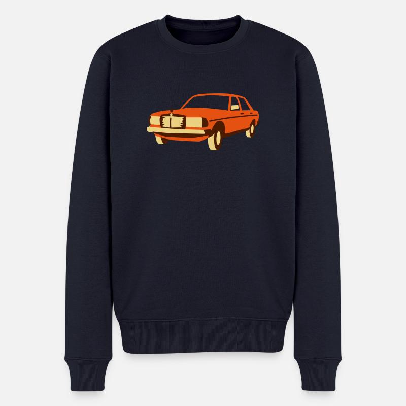 W123 Oldtimer - Männer Premium Bio Pullover - Navy