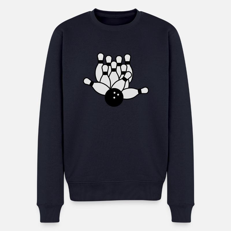 bowling - Männer Premium Bio Pullover - Navy