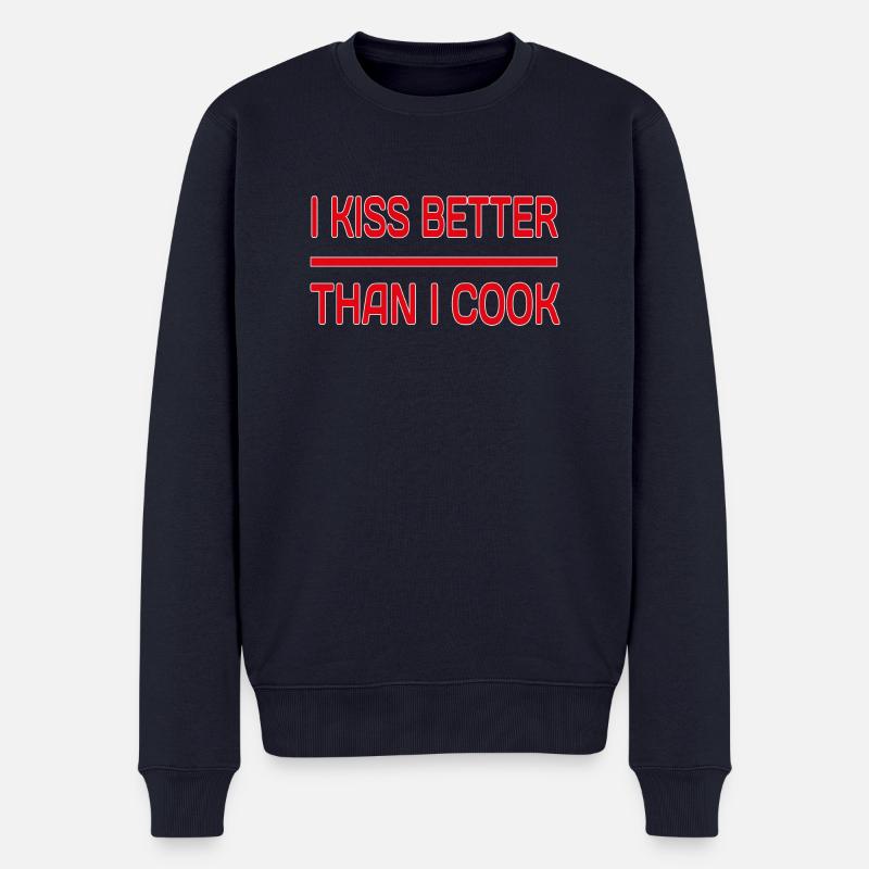 ich kann nicht kochen - Männer Premium Bio Pullover - Navy