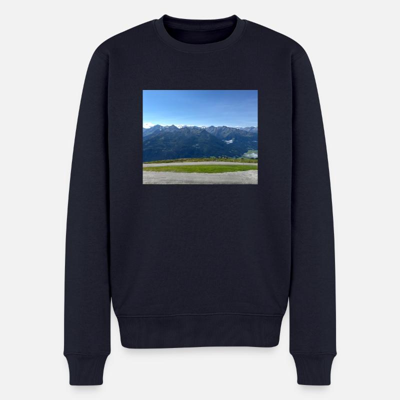 Berge - Männer Premium Bio Pullover - Navy
