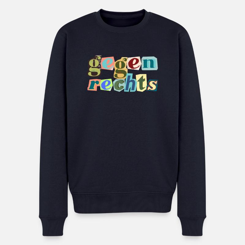 Statement bunt - Männer Premium Bio Pullover - Navy