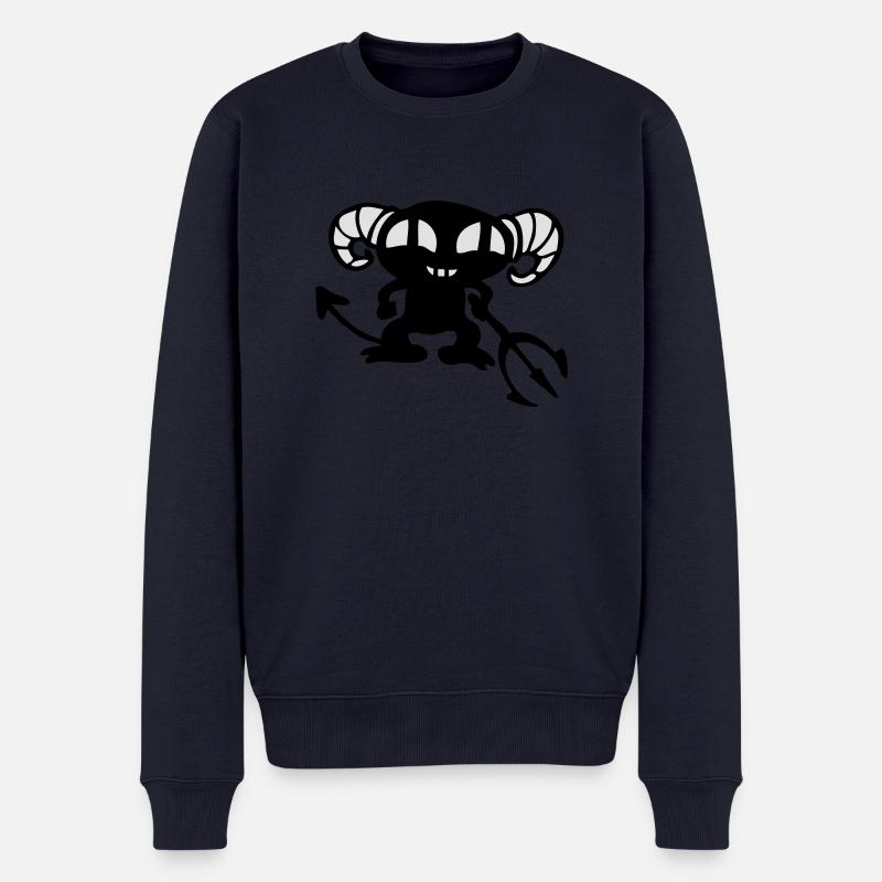 Teufel devil - Männer Premium Bio Pullover - Navy