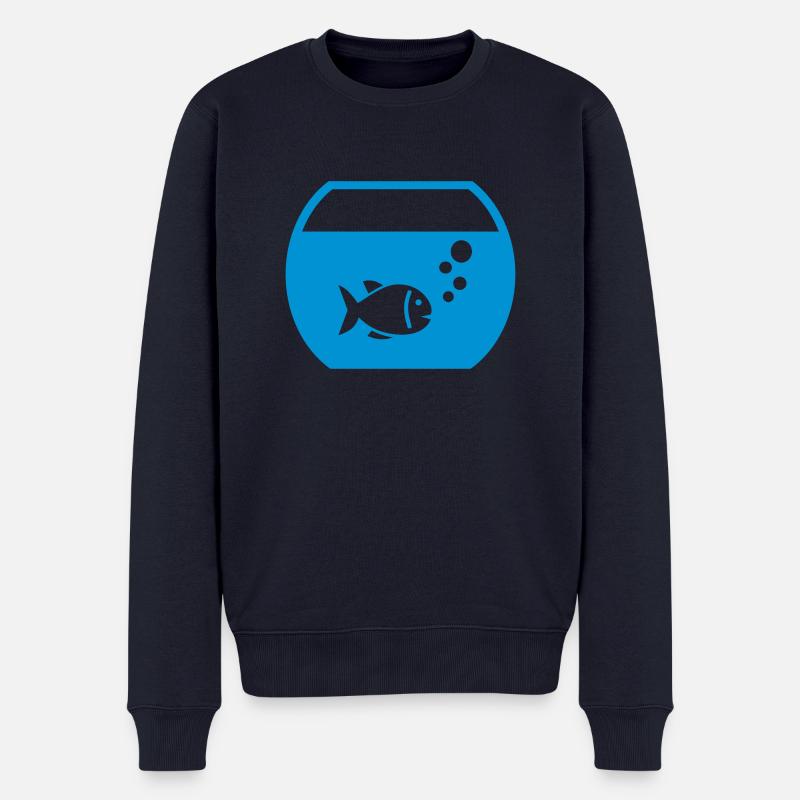 Aquarium Fisch - Männer Premium Bio Pullover - Navy
