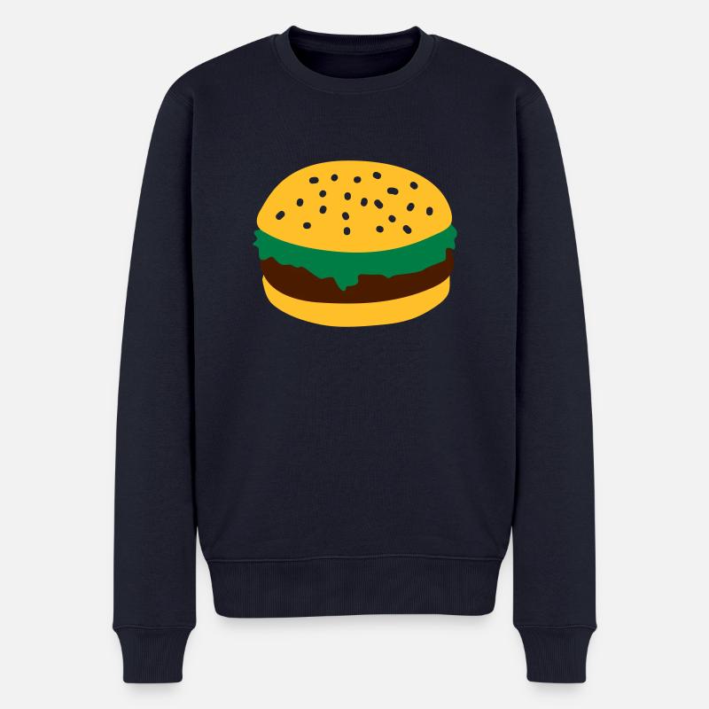 Burger - Männer Premium Bio Pullover - Navy