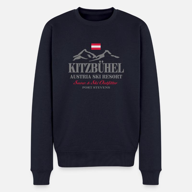 Kitzbuehel - Austria - Österreich - Männer Premium Bio Pullover - Navy