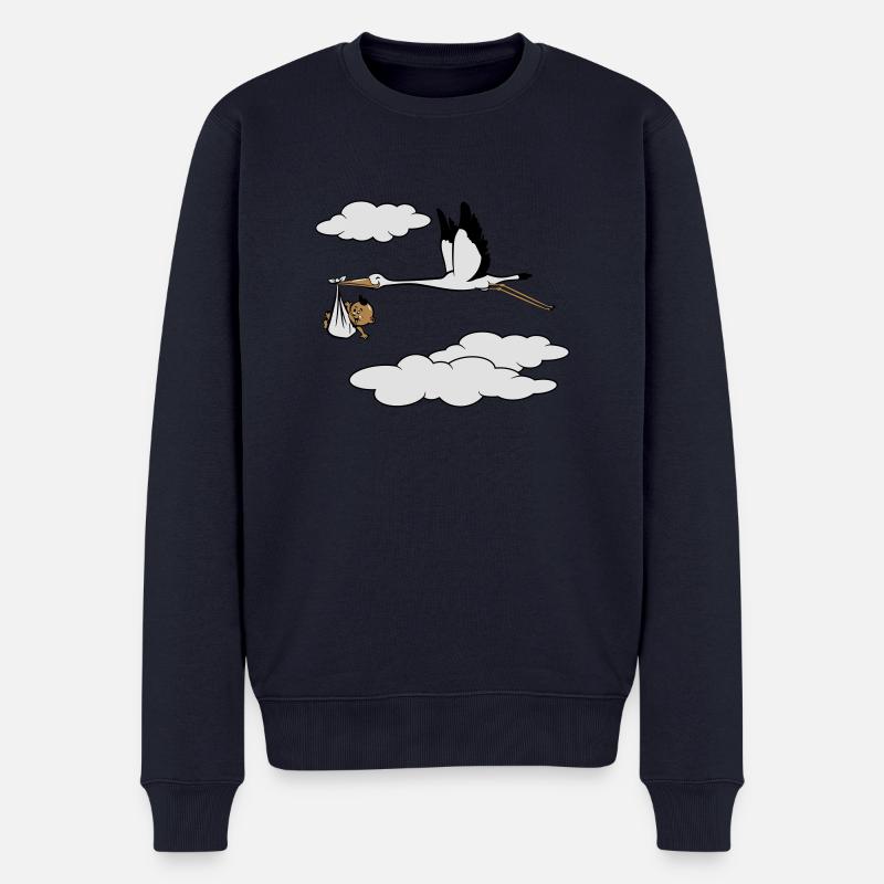 storch baby - Männer Premium Bio Pullover - Navy