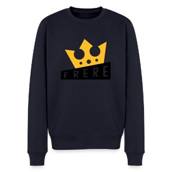 Frère Frangin Frere Naissance Bébé Frérot - Pull Premium bio Homme - bleu marine - Devant - Nico (187cm)