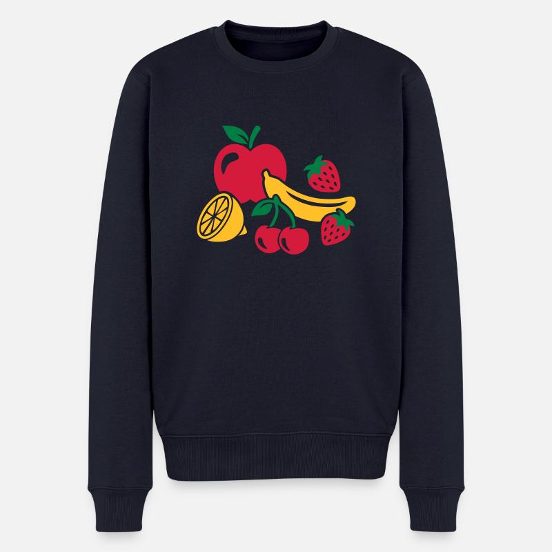 Obst - Männer Premium Bio Pullover - Navy