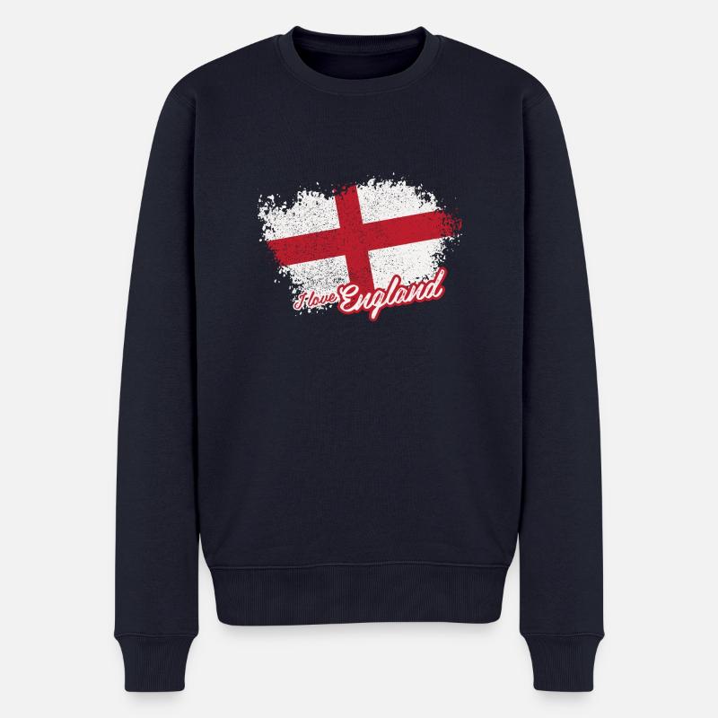 J'aime l'Angleterre - Pull Premium bio Homme - bleu marine