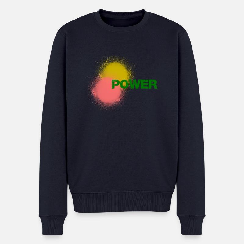 Power - Männer Premium Bio Pullover - Navy