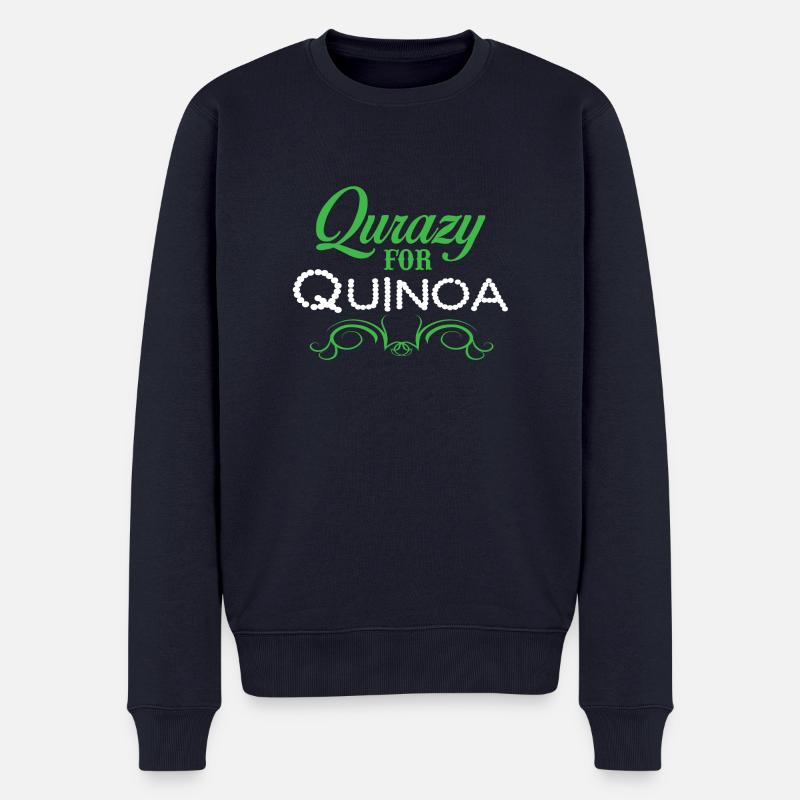 Qurazy für Quinoa - Männer Premium Bio Pullover - Navy