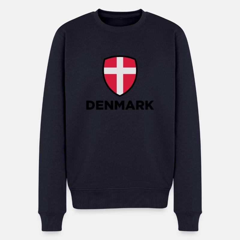 Drapeau national du Danemark - Pull Premium bio Homme - bleu marine
