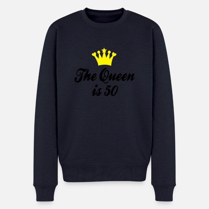 50 ans - Pull Premium bio Homme - bleu marine