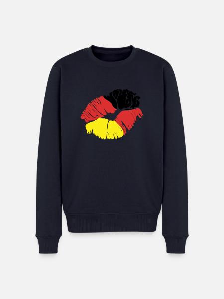 kuss deutschland - Männer Premium Bio Pullover - Navy