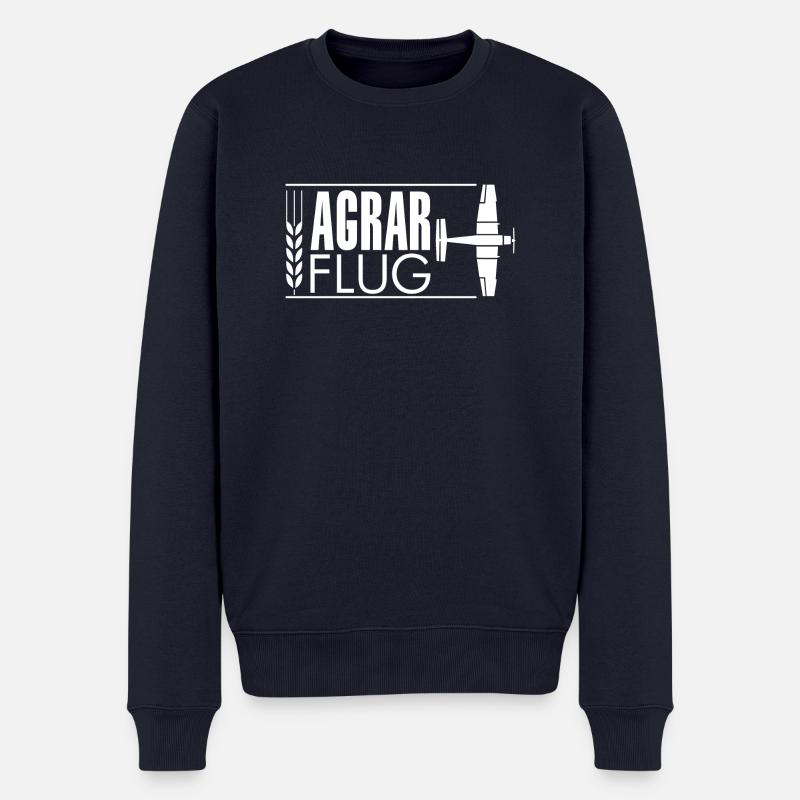 AGRARFLUG - Männer Premium Bio Pullover - Navy
