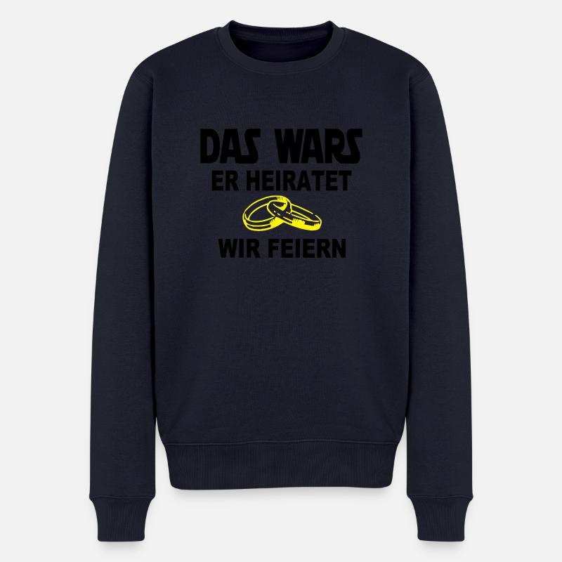 das wars - ringe 2-- - Männer Premium Bio Pullover - Navy