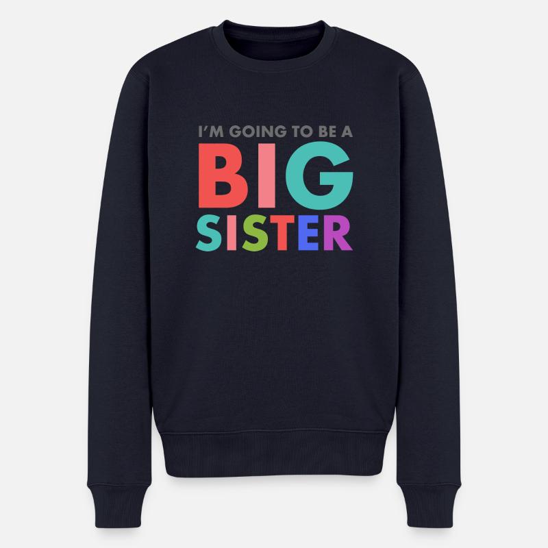 Big Sister To Be - Männer Premium Bio Pullover - Navy