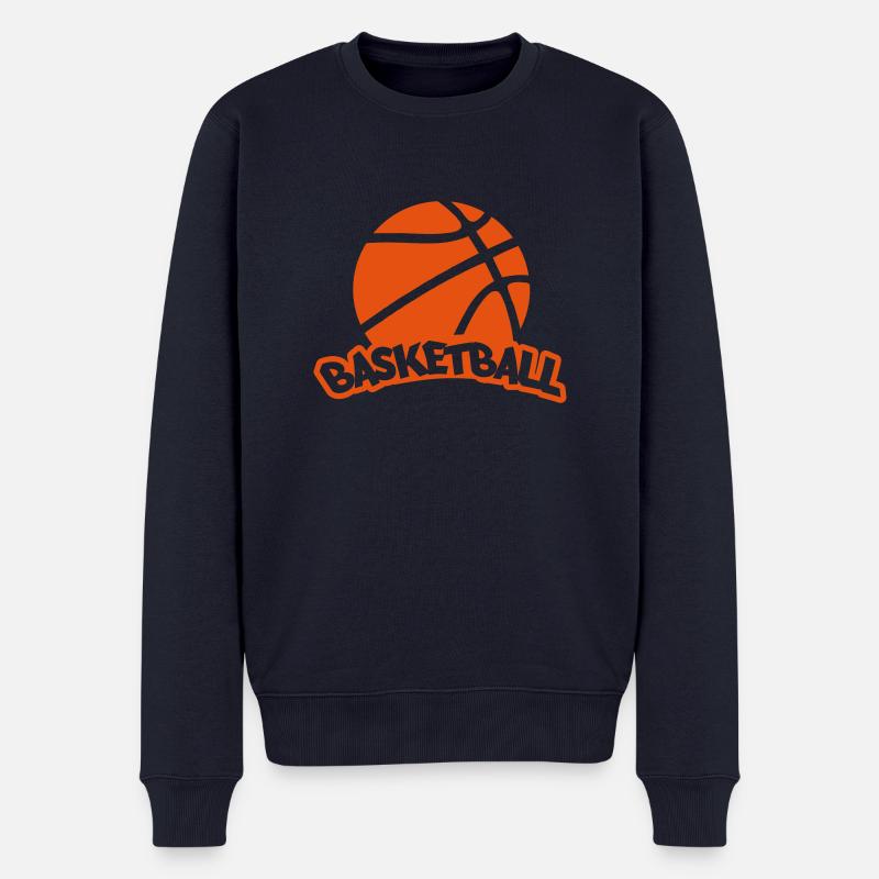 basketball - Männer Premium Bio Pullover - Navy