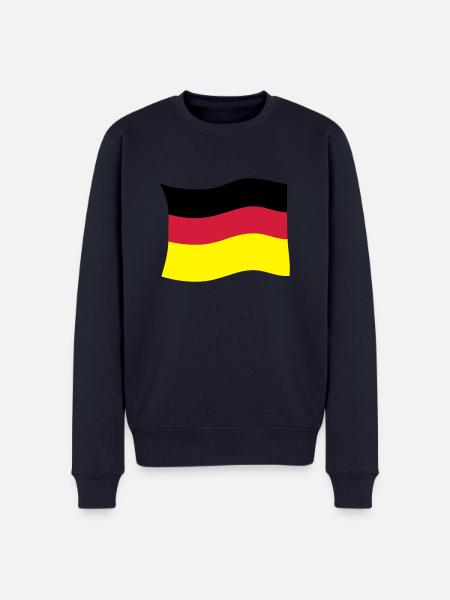 deutschlandfahne - Männer Premium Bio Pullover - Navy