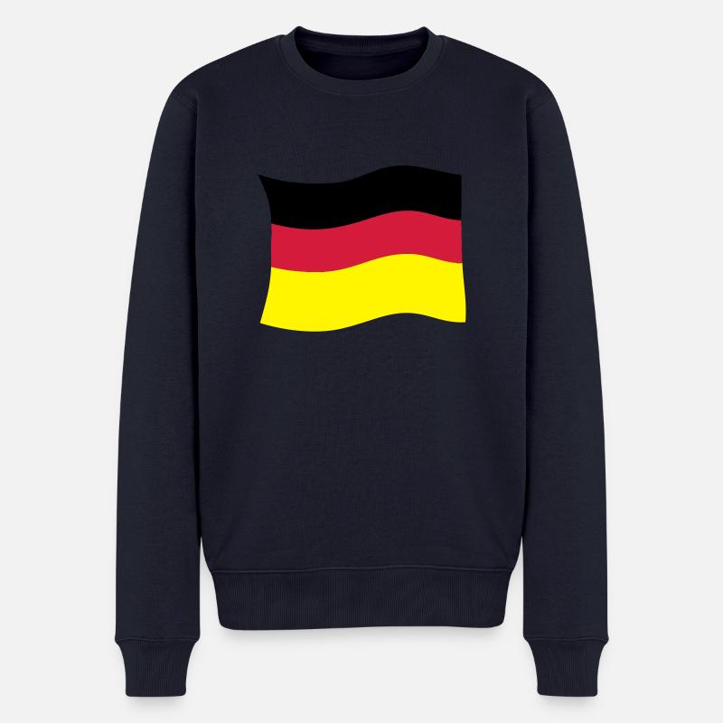 deutschlandfahne - Männer Premium Bio Pullover - Navy