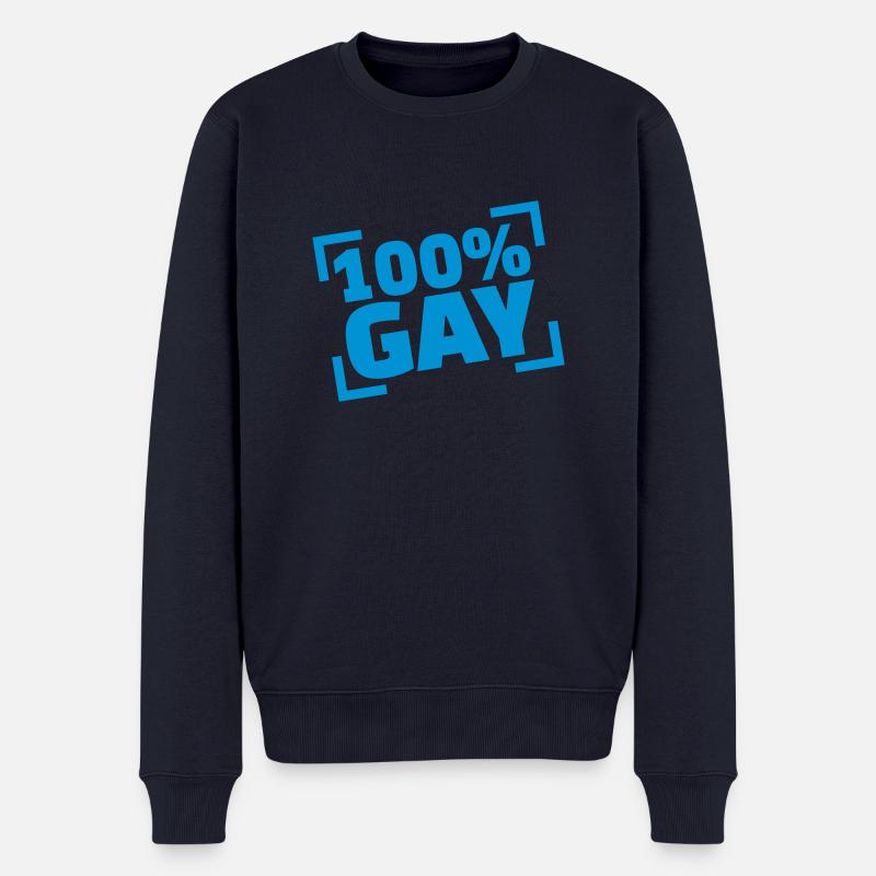 Schwul - Männer Premium Bio Pullover - Navy