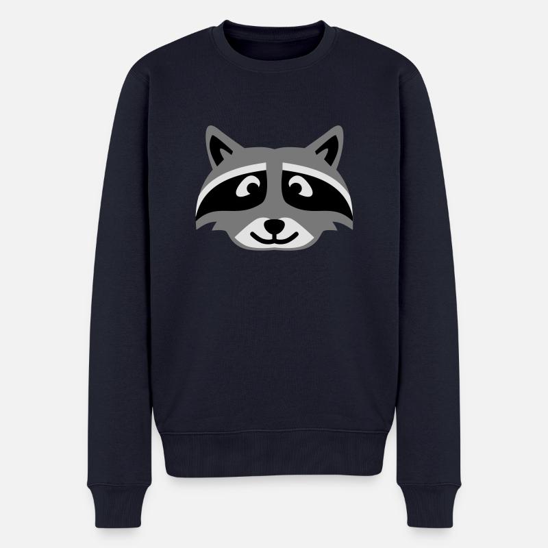 Waschbär - Männer Premium Bio Pullover - Navy