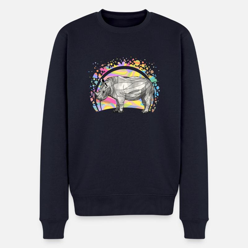 Nashorn - Männer Premium Bio Pullover - Navy